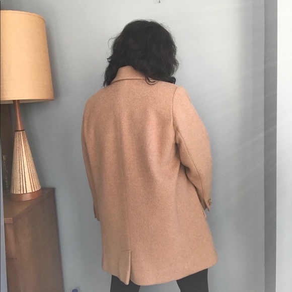 Vintage 100% wool Jones NY Camel Hair Pea Coat - Picture 9 of 12